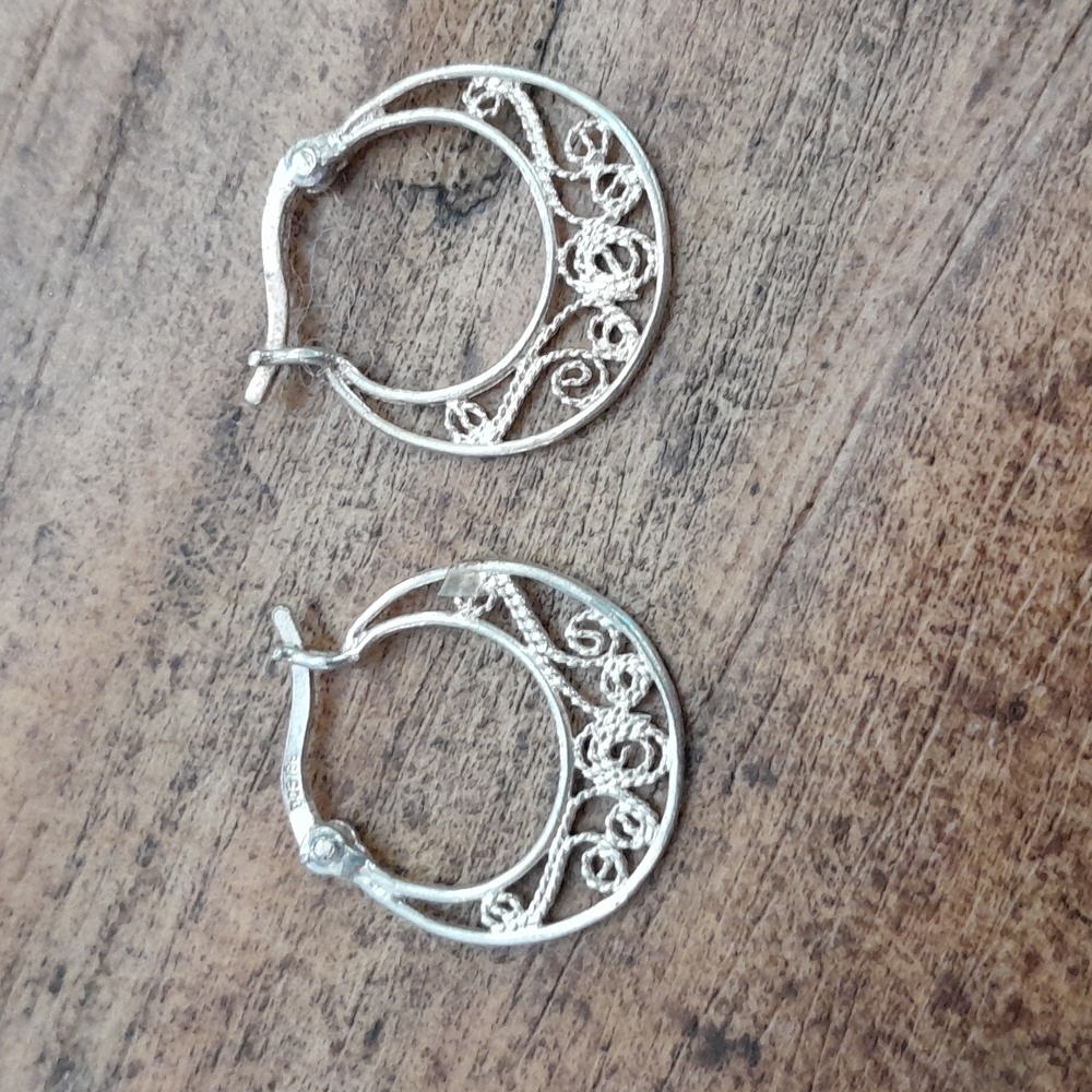 Sterling silver hoops